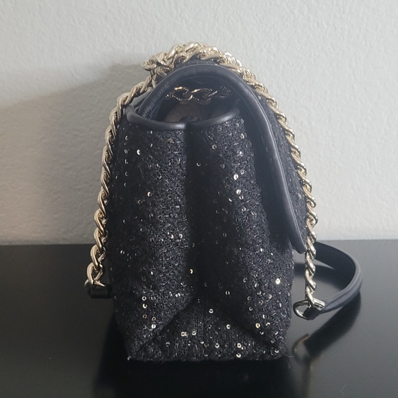 Natalia Sequin Tweed Medium Flap Shoulder Bag - Picture 5 of 12